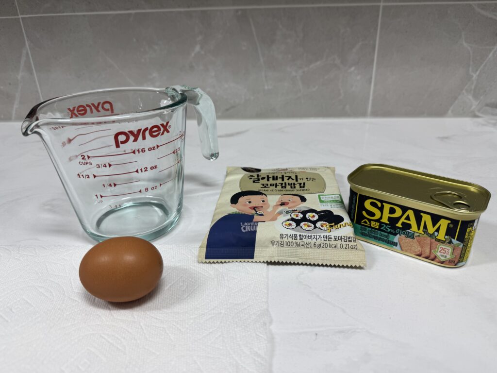 스팸꼬마김밥 재료