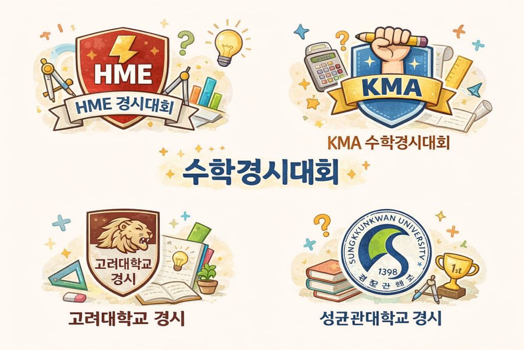 HME KMA 고려대학교 경시 성균관대학교 경시 올림피아드 다양한 수학경시대회